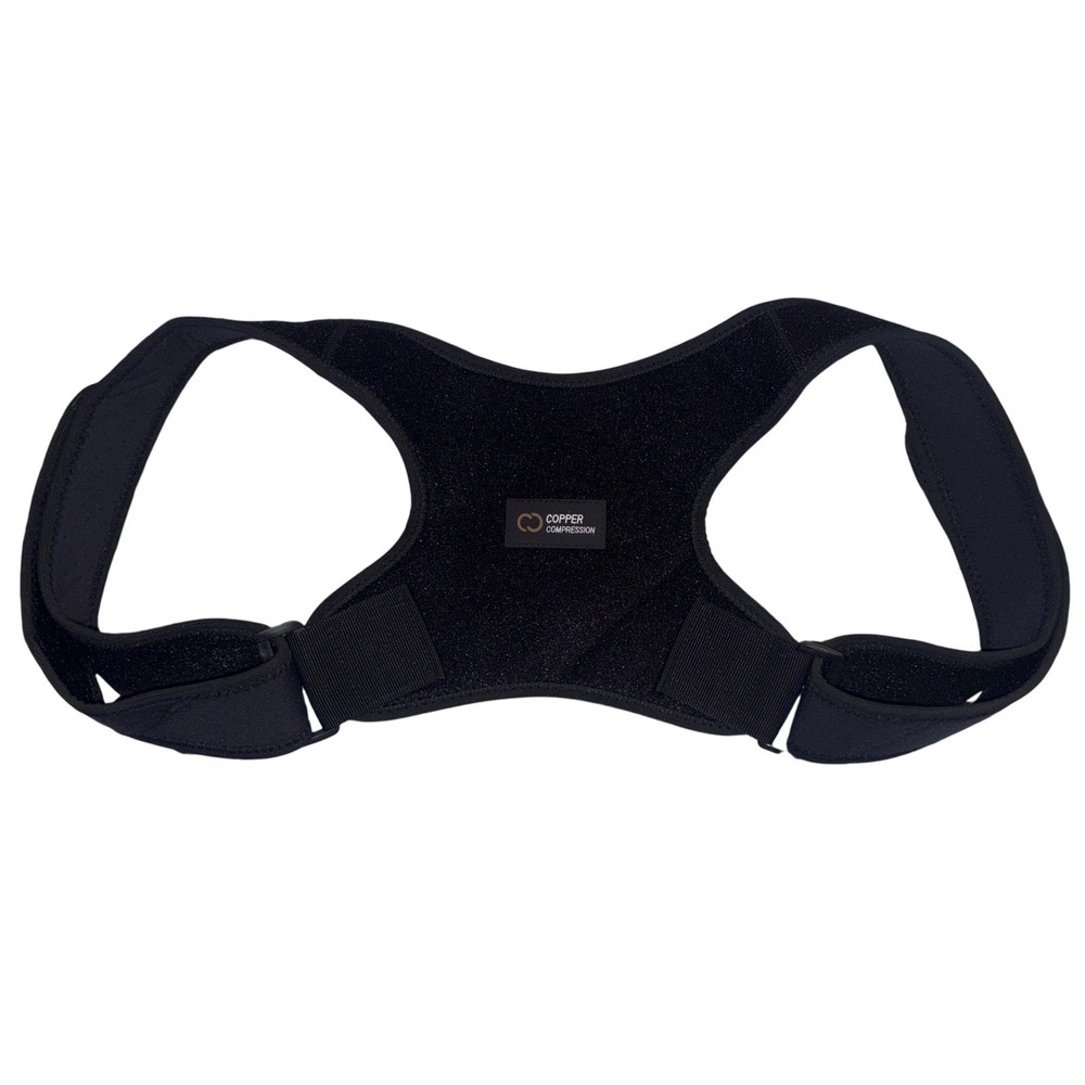 Copper Compression Posture Corrector Back Support Brace Black Size S/M